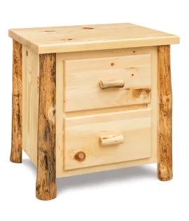 Fireside Rustic Econo Line 2 Drawer Night Stand