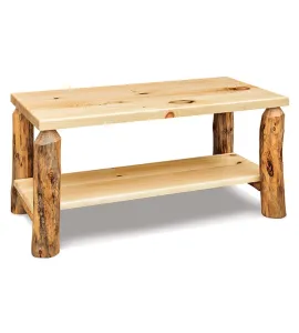 Fireside Rustic Econo Line Coffee Table with Shelf