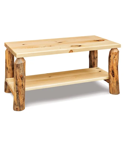 Fireside Rustic Econo Line Coffee Table with Shelf