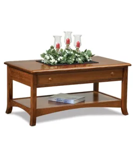 Carlisle Open Coffee Table with Drawer