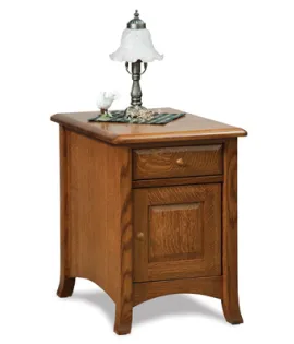 Carlisle Enclosed End Table with Drawer &amp; Door