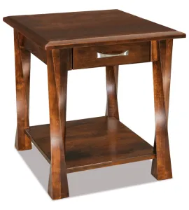 Lexington Arc  Open End Table with Drawer - QUICK SHIP