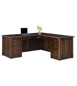 Victorian 8 Drawer L Desk