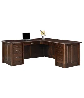 Victorian 8 Drawer L Desk