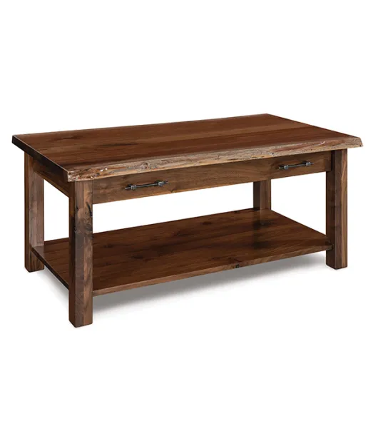 Timbra Open End Table with Live Edge Top