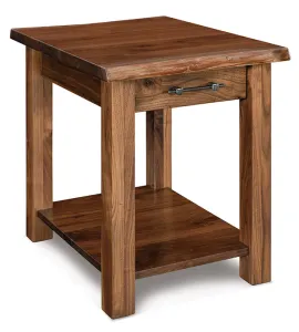 Timbra Open Coffee Table with Live Edge Top