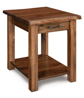 Timbra Open Coffee Table with Live Edge Top