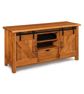 Timbra 2 Door 1 Drawer Media Stand with Live Edge Top