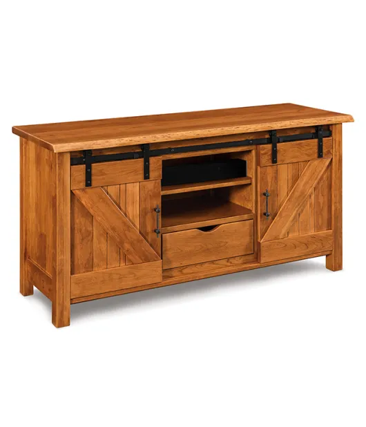 Timbra 2 Door 1 Drawer Media Stand with Live Edge Top