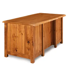 Timbra 7 Drawer Desk with Live Edge Top