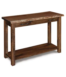 Timbra Open Sofa Table with Live Edge Top