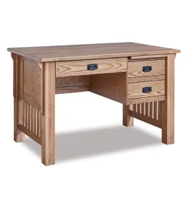 Bridger Mission 4 Drawer Desk with Finished Backside