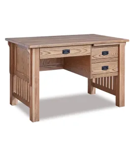 Bridger Mission 4 Drawer Desk with Finished Backside