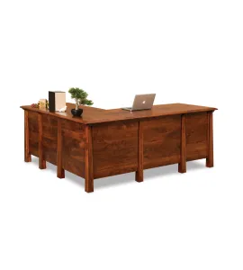 Artesa 6 Drawer L Desk with Finished Backside