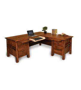 Artesa 6 Drawer L Desk with Finished Backside