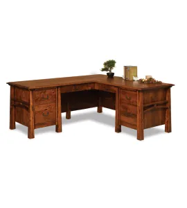 Artesa 6 Drawer L Desk with Finished Backside