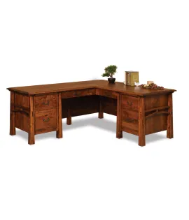 Artesa 6 Drawer L Desk with Finished Backside