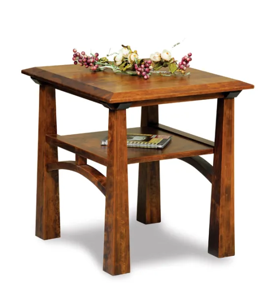 Artesa Open End Table with Shelf