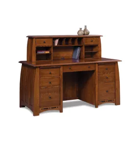 Boulder Creek 7 Drawer Desk with 2 Drawer Desk Topper