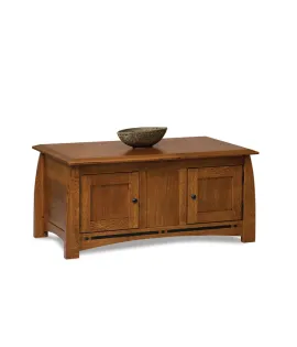 Boulder Creek Enclosed Coffee Table with Doors