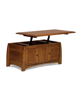 Boulder Creek Enclosed Lift Top Coffee Table with Doors