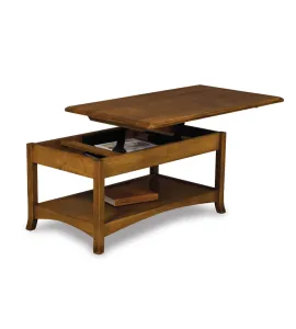 Carlisle Open Lift Top Coffee Table with Counterweight
