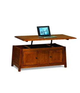 Colbran Enclosed Lift Top Coffee Table with Doors