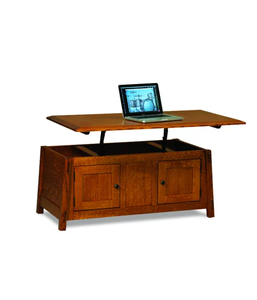 Colbran Enclosed Lift Top Coffee Table with Doors