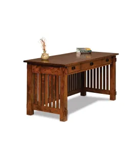 Craftsman 3 Drawer Desk with Finished Backside