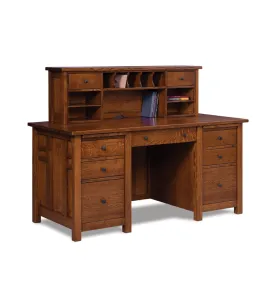 Kascade 7 Drawer Desk with 2 Drawer Desk Topper