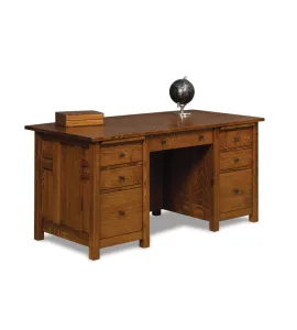 Kascade 7 Drawer Desk with Unfinished Backside