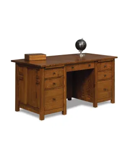 Kascade 7 Drawer Desk with Unfinished Backside