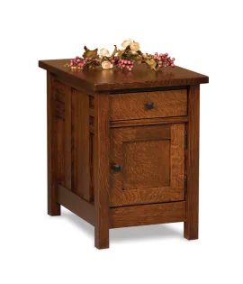 Kascade Enclosed End Table with Drawer and Door