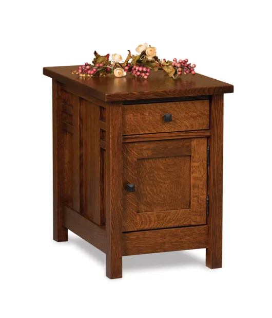 Kascade Enclosed End Table with Drawer and Door