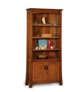 Modesto 4 Shelf 2 Door Bookcase