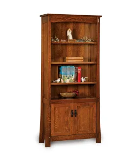 Modesto 4 Shelf 2 Door Bookcase
