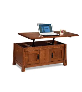 Modesto Enclosed Lift Top Coffee Table with Doors