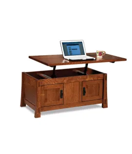 Modesto Enclosed Lift Top Coffee Table with Doors