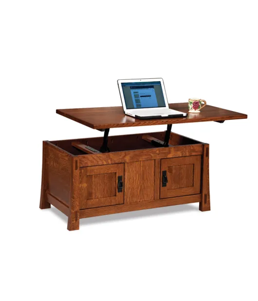 Modesto Enclosed Lift Top Coffee Table with Doors