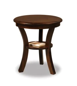 Sierra 22" Round End Table with Shelf