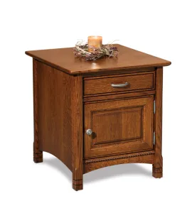 West Lake Enclosed End Table with Drawer and Door