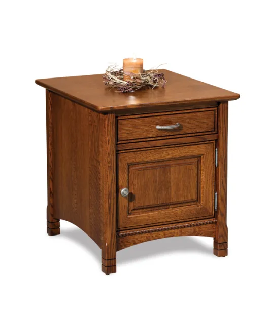 West Lake Enclosed End Table with Drawer and Door