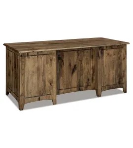 Dover Double Pedestal 7 Drawer Desk with Finished Backside