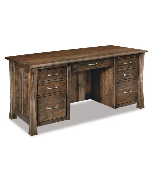 Lexington Arc Double Pedestal 7 Drawer Desk