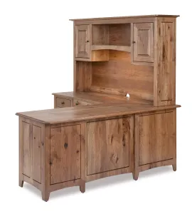 Dover 8 Drawer L Desk with Hutch