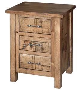 Farm House 3 Drawer Night Stand