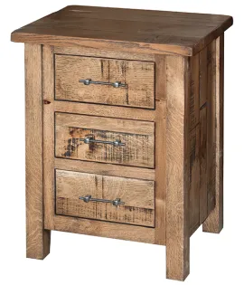 Farm House 3 Drawer Night Stand