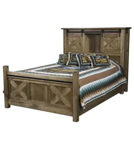 Glacier Bed with Bookcase Headboard