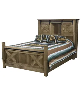 Glacier Bed with Bookcase Headboard