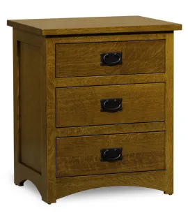 Elite Mission 3 Drawer Night Stand